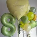 32/40inch Vintage Green Number Balloon Latex Green Balloons Set for Baby Shower s Kids Happy Birthday Party Decorations.