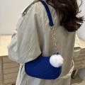 Mini Women Shoulder Bags Fashion Felt Women's Bag Design Advanced Underarm Handbags Mini Saddle Bag.