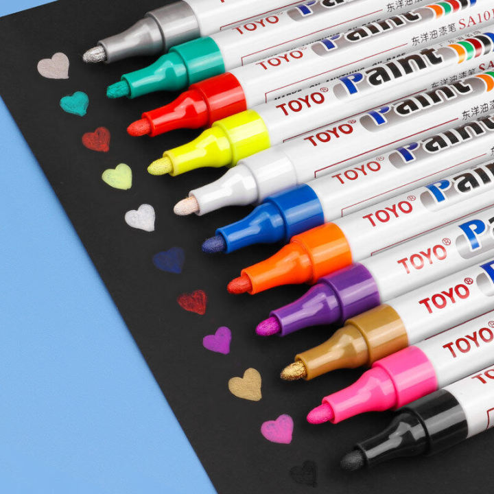 Wholesale%20price%20Toyo%20paint%20rubber%20writing%20pen%20with%2011%20colors%20waterproof%20multi-functional%20writing%20steel%20tile%20plastic%20mirror%20glass%20car%20paint%20-%20Image%202