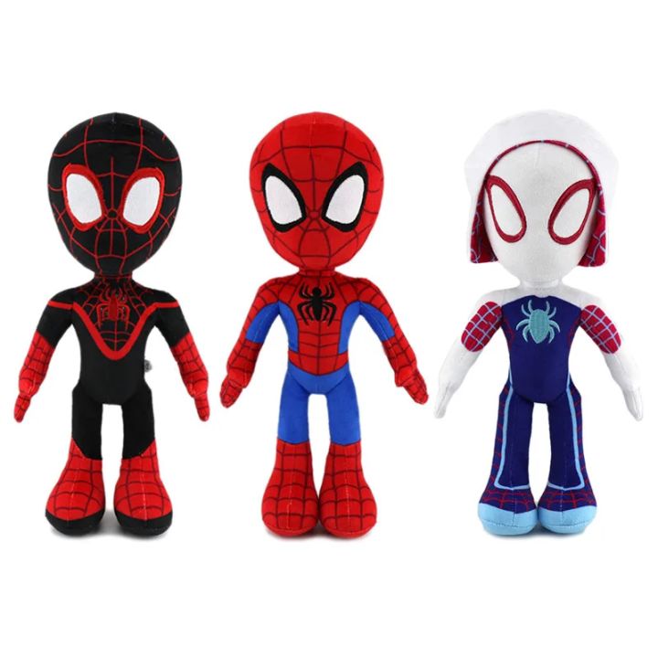 32CM Anime Avengers Spidermanes Plush Toys Into the Spider-Verse Gwen Peter Parker Noir Dolls Soft Stuffed Toy For Kids