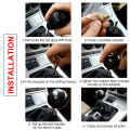 Universal Car Gear Shift Knob Carbon Fiber Car Gear Shift Knob Shifter Lever Round Ball Shape Acrylic Transparent Packaging. 