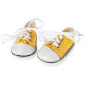 7 cm Canvas Denim Sneakers New Born Baby Shoes Handmade Lace-up Sneakers Shoes For 18 Inches American 43 cm Baby Dolls .