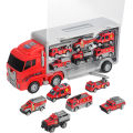 10 In 1 Construction Toys Truck Storage Die-cast Vehicle Transporter Car Set Excavator Dump Truck Digger Backhoe for Kids .