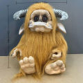 1 PC Brown Furry Large-Mouth Monster Latex Doll Decoration, Home Decoration, Office Placement, Birthday . 