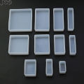 JCD Cuboid Cube Resin Mold Crystal Epoxy Silicone Mold Diy  Candle Mold Square Rectangular Casting Tools Accessories. 
