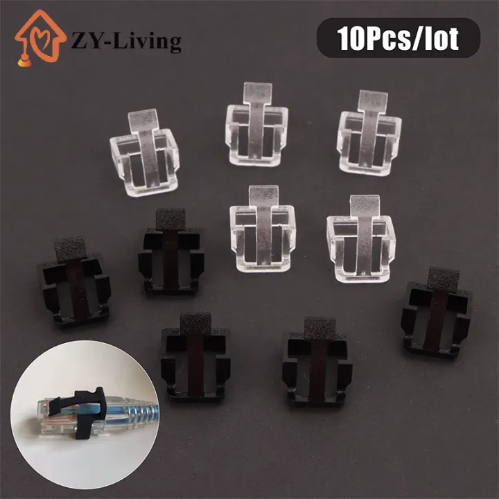 10Pcs%20Network%20Cable%20Crystal%20Head%20Buckle%20Replaceable%20RJ45%20Plug%20Protective%20Cover%20Latch%20For%20RJ45%20Cable%20Repaire%20Parts%20-%20Image%202