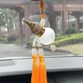 Cucurbit Aromatherapy Car Essential Oil Diffuser Pendant with Tassel Air Freshening Perfume Bottle Ornaments Glass. 