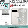 GOOGLE PIXEL 9 PRO XL Back 360 Protection skin wrap with sides and camera protection premium quality skin wrap full cover wrap sheet for google pixel 9 pro xl. 