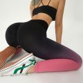 Women Seamless Leggings Gradient Yoga Fitness Leggings High Waist Push Up Butt Fashion Gym Running Slim Knit Elastic Pants. 