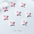 20pcs 3D Korean Rabbit Ear Resin Nail Art Charms Pink White Bunny Kawaii Jewelry Nail Rhinestones Decorations Accessories DIY. 