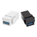 USB 3.0 Keystone Jack Inserts Connect Equipment with USB Port Female Coupler Insert Snap-in Connector Socket Adapter Port. 