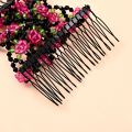 Fashion Hair Comb Claw Bun Ladies Magic Beads Elastic Double Bands String Hairpin Tool Ponytail Hair Accessories Hairstyle Bands. 