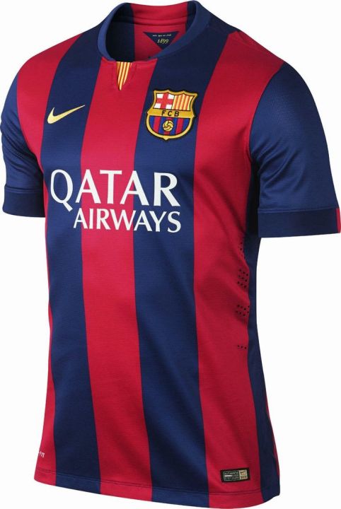 Messi kit barcelona kit 2014/15 season best kit Barcelona retro kit messi retro kit best quality kit 100% polyester fabric dry fit fabric