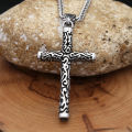 Vintage Engraving Cross Necklace Pendant For Men Women Fashion Punk Simple Stainless Steel Men Cross Pendant Jewelry Wholesale pen gpt. 