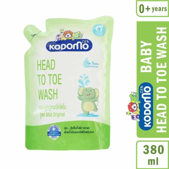 Kodomo Head To Toe Wash Original Refill Pack-380ml