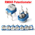 20PCS RM065 Potentiometer 1K 2K 5K 10K 20K 50K 100K 200K 500K 100R 200R 500R 1M Resistance RM 065 Trimmer Potentiometers. 