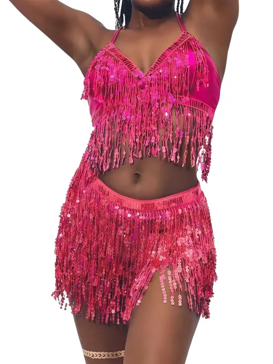 Belly%20Dance%20Top%20Bra%20Belt%20Set%20Latin%20Sequin%20Fringe%20Halter%20Hip%20Skirt%20%20Party%20Costume%204%20Layer%20Tassel%20Stage%20Performance%20Cloth%20Wear%20-%20Image%204