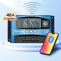 40A 100A MPPT Solar Charge Controller APP Bluetooth LCD Display 12V/24V Dual USB Solar Cell Panel Charger Regulator. 