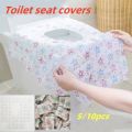 5/10PCS Disposable Toilet Seat Cover Mats Water Resistance Individually Wrapped Portable Toilet Mat Fof Bathroom Products.