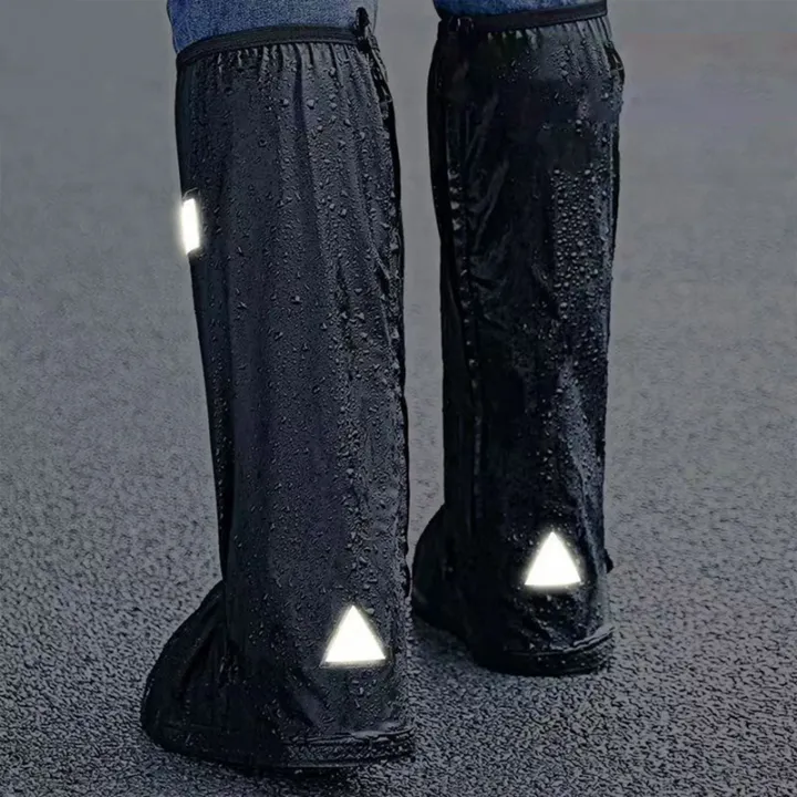 Reusable%20Anti%20Slip%20Rain%20Boot%20Shoe%20Cover%20Black%20Waterproof%20with%20Reflector%20High%20Tube%20Shoes%20Dust%20Covers%20Motorcycle%20Bike%20Rain%20Cover%20-%20Image%203