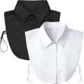 Botvotee Fake Collar Detachable Dickey Collar Blouse Half Shirts Peter Pan Faux False Collar for Women & Girls Favors. 