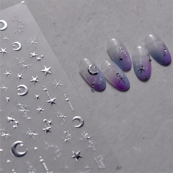 1PC%205D%20Korean%20Bronzing%20Nail%20Stickers%20Japanese%20Gold%20Silver%20Star%20Moon%20Luxury%20DIY%20Nail%20Art%20Decoration%20Decals%20Manicure%20Accessories%20-%20Image%206