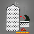 Printed Portable Jaynamaz with Pocket Bag Free | Pocket travel Jaynamaz | Portable Printed Prayer mat with Zippper Pocket Bag Free..