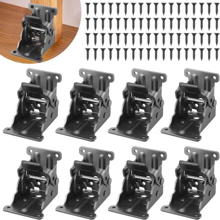 2/4/6/8 Pcs TopDirect Folding Bracket Hinge Self-Lock Extension Hinge for Furniture Cabinet Table Repair Support Holder Home Use