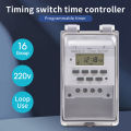 30A Digital Timer Switch Relay 168 Hours Weekly 7 Days Programmable Timer Control AC 220V KG316T With Outdoor Waterproof Box.
