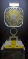 Rechargeable Table Fan with LED Lightning အားသွင်းပန်ကာ​​ . 