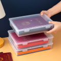 Book A4 Document Storage Box Desktop Office Test Paper Storage Certificate Storage Box Transparent Data Sorting File Box. 