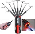 8 in 1 Portable Screwdriver Tool kit | Multifuction Screwdriver Set | Hardware Repair Tool with 6 LED Torch Combination for All Household, Car, Bike. 