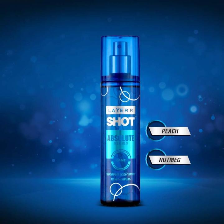 International Indian product Layer'r Shot Absolute Series Game Fragrant Body spray 135 Ml