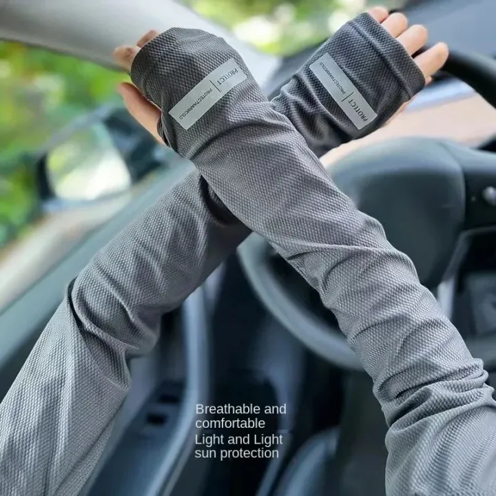 Women%20Men%20Sun%20Protection%20Ice%20Sleeves%20Summer%20Travel%20Outdoor%20Cycling%20Beach%20Gloves%20Arm%20Guard%20UV%20Protection%20Loose%20Breathable%20Sleeves%20-%20Image%202