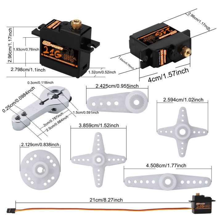 DSPOWER%2017g%2021g%20Servo%20Mini%20Digital%20Motor%20Waterproof%20for%201/18%201/16%20Micro%20RC%20Car%20HYPER%20GO%20WLTOYS%20144001%20WPL%20MN%20Plane%20Boat%20Robot%20-%20Image%202