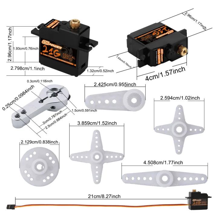 DSPOWER%2017g%2021g%20Servo%20Mini%20Digital%20Motor%20Waterproof%20for%201/18%201/16%20Micro%20RC%20Car%20HYPER%20GO%20WLTOYS%20144001%20WPL%20MN%20Plane%20Boat%20Robot%20-%20Image%202