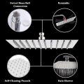 Shower head jet shower Large square shape 8 inch rainfall overhead stainless steel bathroom heavy duty premium quality. 