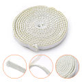 10/15mm Fireplace white Sealing Rope Wood Burning Stove Door Self-Adhesive Fiberglass Sealing Cord Replacement Black Gasket Tape. 