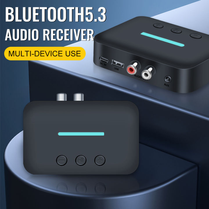USB%20Bluetooth%205.3%20Audio%20Receiver%20Adapter%20Wireless%20Stereo%20Music%203.5mm%20AUX%20R/L%20RCA%20Support%20U-Disk%20Playback%20For%20Desktop%20Speaker%20Amp%20-%20Image%202