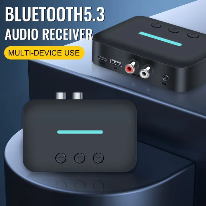 USB%20Bluetooth%205.3%20Audio%20Receiver%20Adapter%20Wireless%20Stereo%20Music%203.5mm%20AUX%20R/L%20RCA%20Support%20U-Disk%20Playback%20For%20Desktop%20Speaker%20Amp%20-%20Image%202