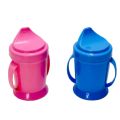 Baby feeding bottle Easy Grip Sipper Cup with Twin Handle (180 ml, Pink,Blue). 