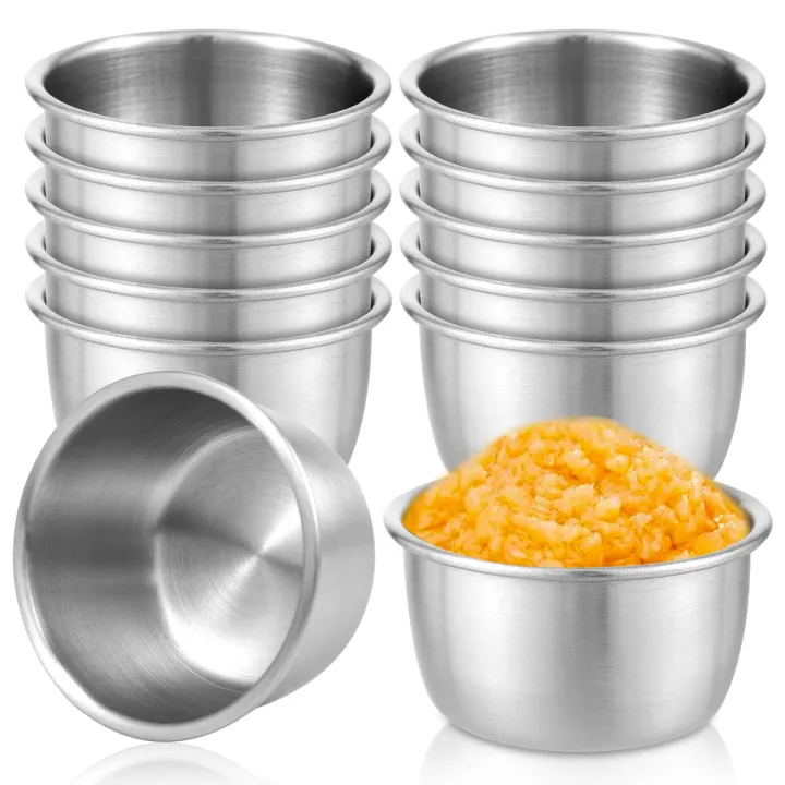 12Pcs%20Sauce%20Dipping%20Bowl%20304%20Stainless%20Steel%20Dipping%20Cups%20Individual%20Round%20Sauce%20Dishes%2045/55ml%20Mini%20Reusable%20Seasoning%20Cups%20-%20Image%203