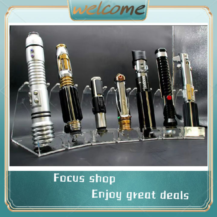 Universal Lightsaber Sword Stand Transparent Acrylic Metal Hilt Display Showcase Suitable For Most Laser Saber Storage Bracket
