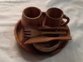 Wooden dinner set, pack of 7,Best quality,Made with real solid wood. 