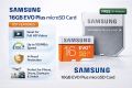 Samsung EVO Plus 16GB MicroSD Card Class 10 High Speed Memory Card with SD Adapter for Mobile Camera Drone. 
