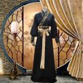 Hanfu Men Ancient Costume Hanfu Folk Dress Emboridery Long Robe Traditional Chinese Style Japanese Samurai Party Cosplay Outfit. 