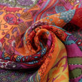Elegant Floral Printed Hijab Cotton Viscose Tassel Shawl For Woman Fashion Beach Long Scarf Ladies Flower Headscarf 185*100cm.