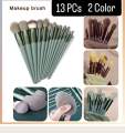 13 pcs Portable Makeup Brush Pack Set-In 2 Colors Pcs Makeup Brush Set With Storage Pouch For Women. 