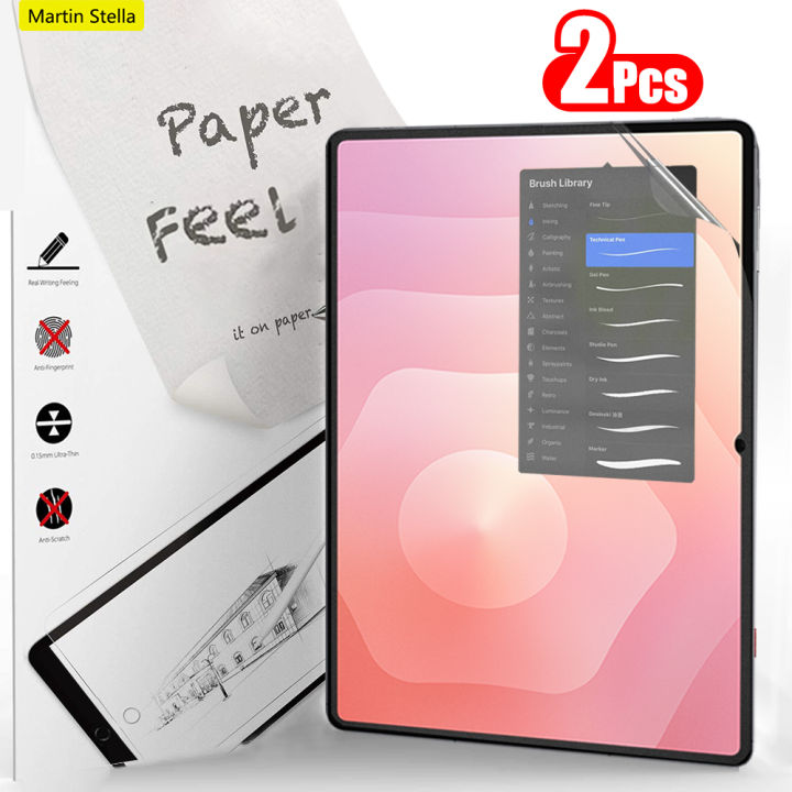 2Pcs Paper Feel Like Screen Protector For Tab S11 Ultra S10 Lite Fe Plus S6 Lite Film No Glass