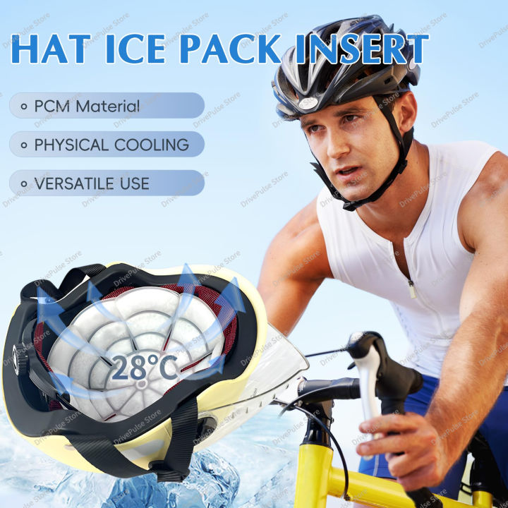 PCM Cooling Cap Liner - Adjustable Ice Pad for Summer, Universal Hat Fit with Instant Cooling Gel for Outdoor & Hot Weather